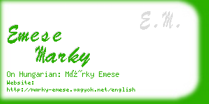 emese marky business card